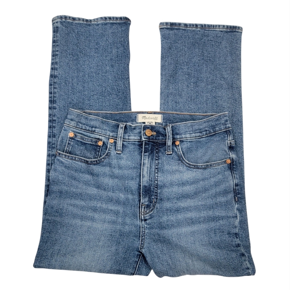 Madewell Cali Demi-Boot Jeans in Glenside Wash Blue Denim Women’s Size 28 - Picture 8 of 17